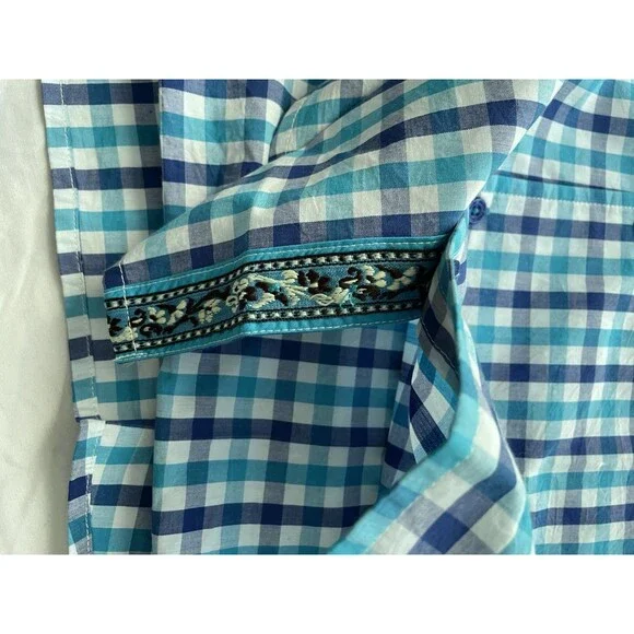 Lucky Luciano Button Up Shirt Mens XL Checkered Long Sleeve New With Tag